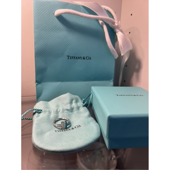 Authentic Tiffany co diamond and turquoise t wire ring - Picture 8 of 9